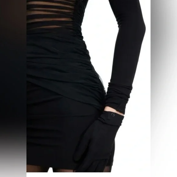 NWT Mugler H&M Knot-detail One-shoulder Dress